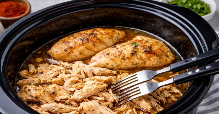 How to cook chicken in crock pot with tender shredded chicken