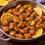 Chicken stir fry with colorful vegetables cooked in a pan